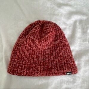 REI Co-op Unisex Wool blend Knit Beanie Hat One Size red orange brown women men